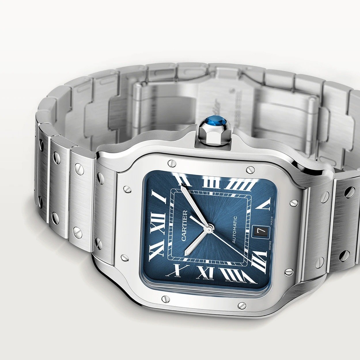 Cartier SANTOS-GRIS/BLEU 40mm – Image 4