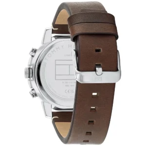 Tommy Hilfiger Troy Multifunction Beige Dial Brown Leather Watch For Men 1792102