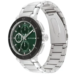 Tommy Hilfiger Lorenzo Multifunction Green Dial Steel Watch For Men 1792117