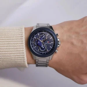 Tommy Hilfiger Clark Chronograph Blue Dial Steel Watch For Men 1792080