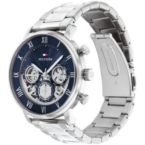 Tommy Hilfiger Legend Multifunction Blue Skeleton Dial Steel Watch For Men 1710569