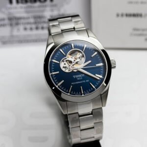 TISSOT GENTLEMAN POWERMATIC 80 OPEN HEART ARGENT BLEU